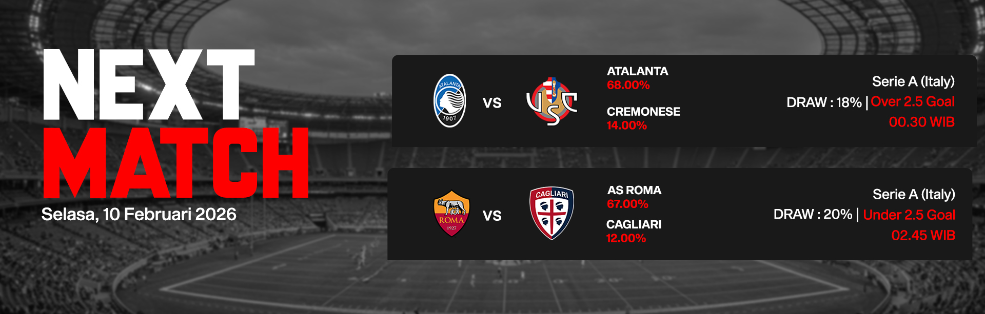 JADWAL BOLA 10 FEBRUARI 2026