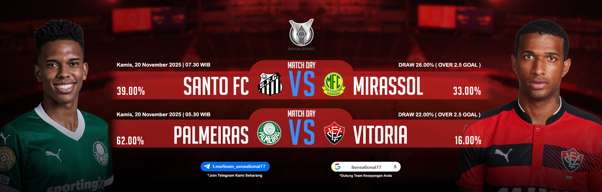 JADWAL BOLA 20 NOVEMBER 2025