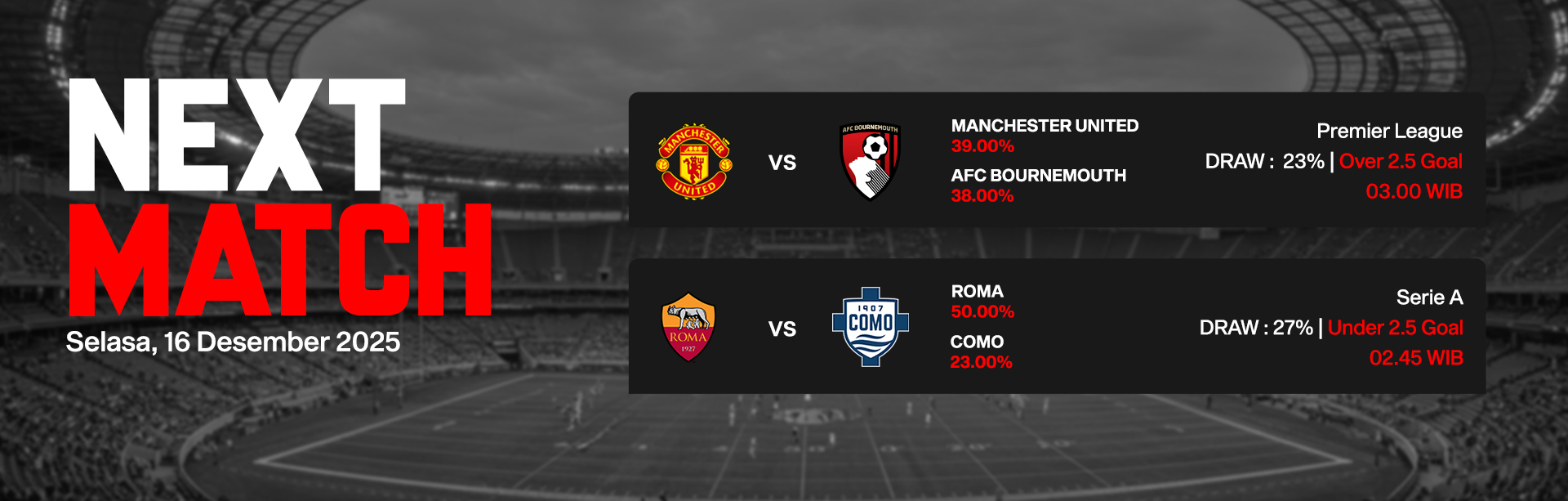 JADWAL BOLA 16 DESEMBER 2025