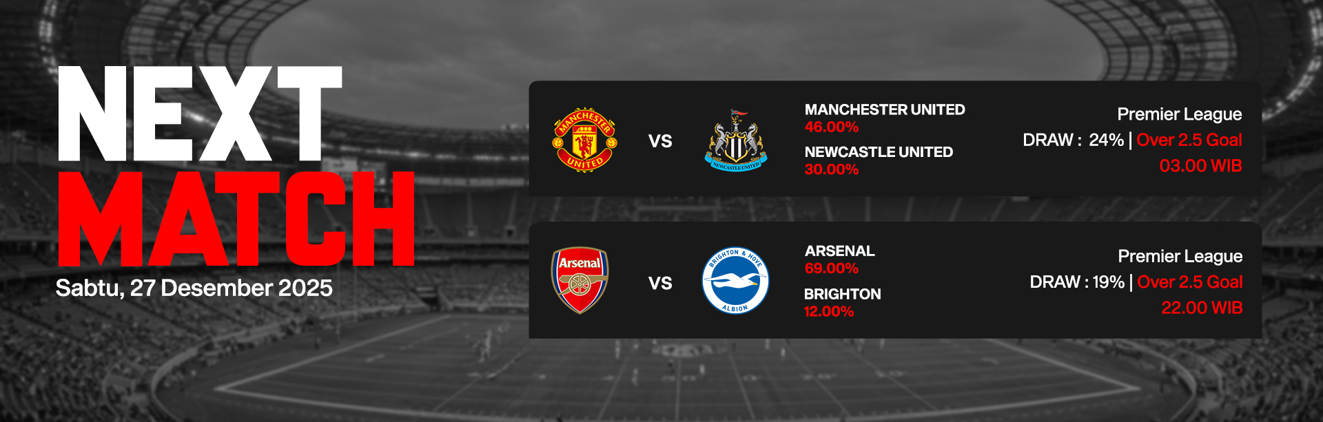 JADWAL BOLA 27 DESEMBER 2025