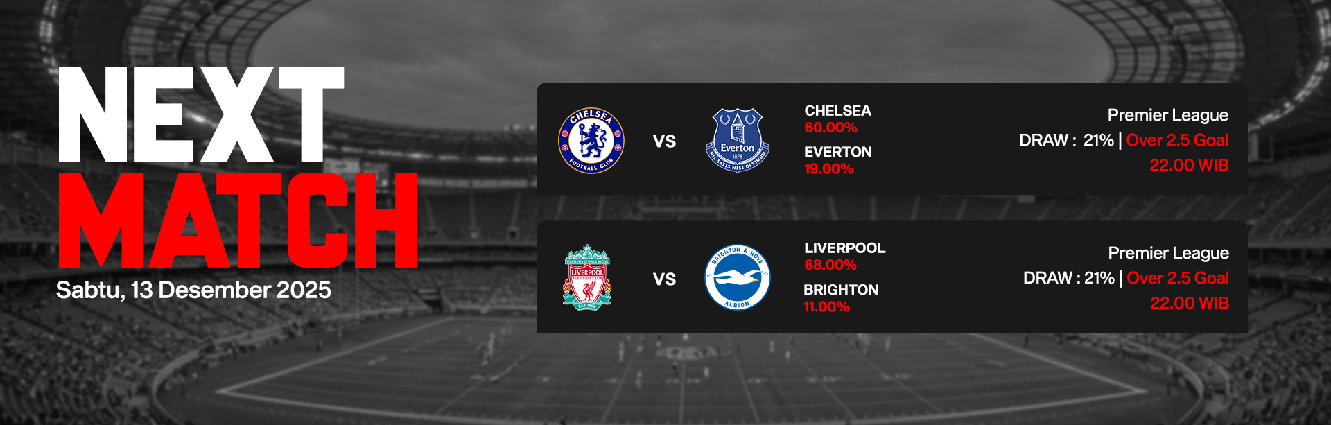 JADWAL BOLA 13 DESEMBER 2025