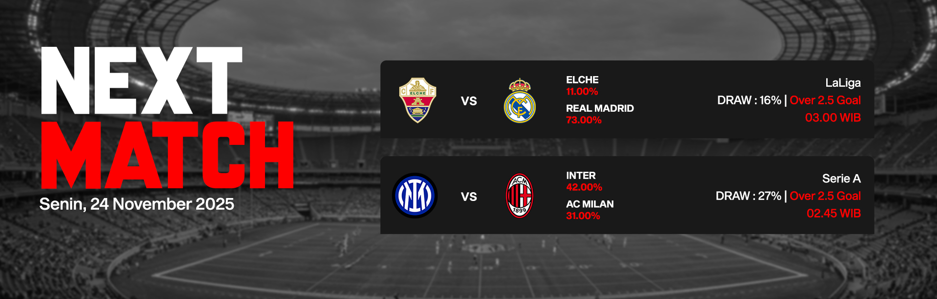 JADWAL BOLA 24 NOVEMBER 2025