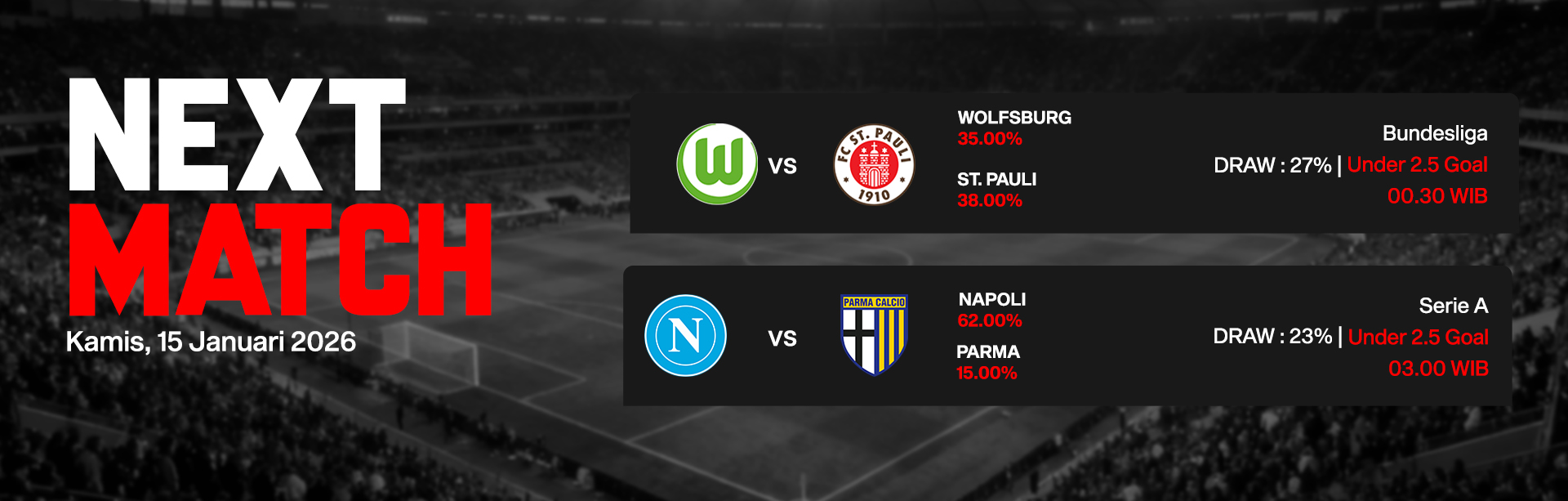 JADWAL BOLA 15 JANUARI 2026