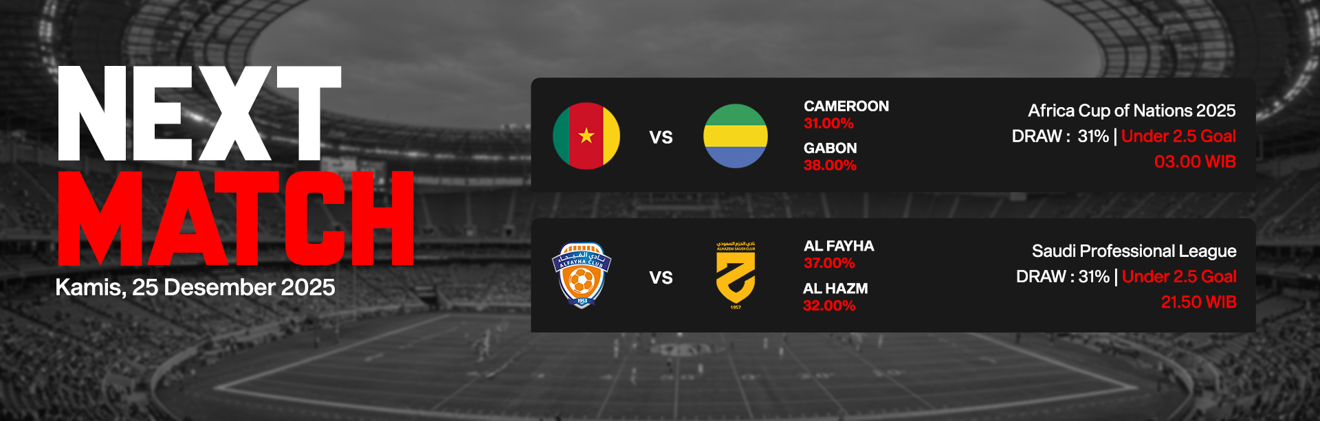 JADWAL BOLA 25 DESEMBER 2025
