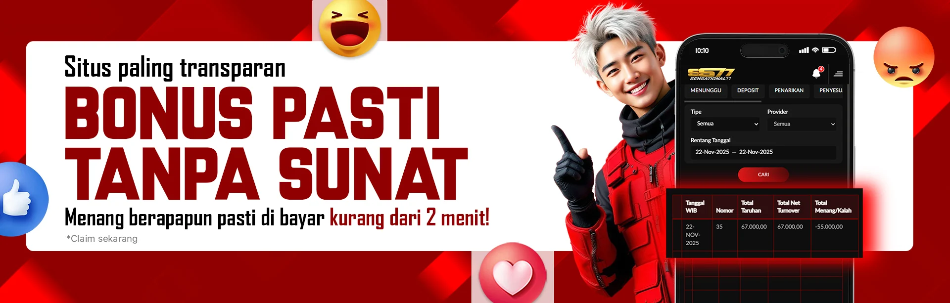 BONUS PASTI TANPA SUNAT