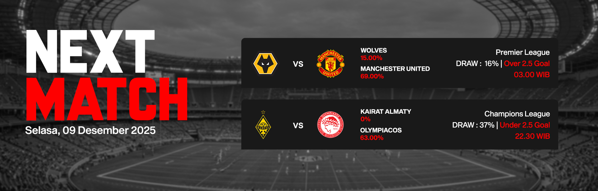 JADWAL BOLA 09 DESEMBER 2025