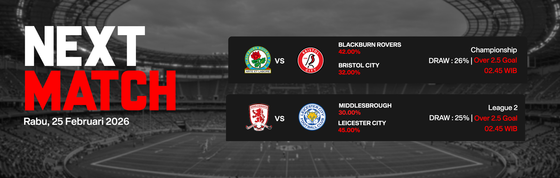 JADWAL BOLA 25 FEBRUARI 2026