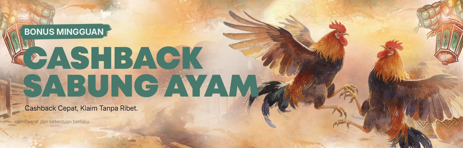 CASHBACK 5% SABUNG AYAM