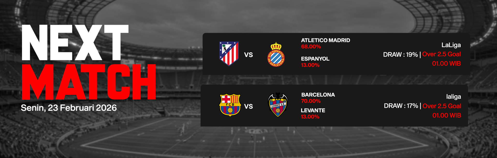 JADWAL BOLA 23 FEBRUARI 2026