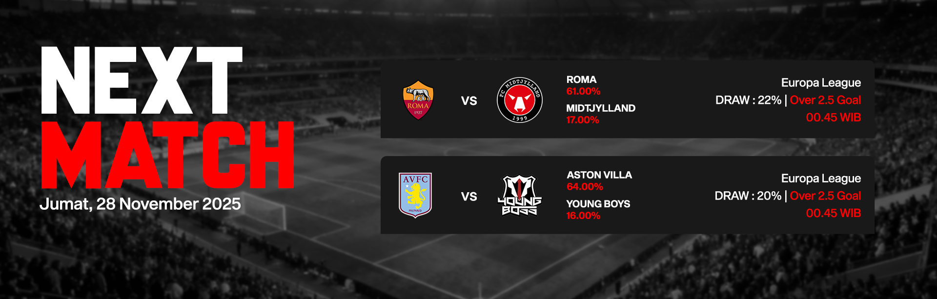 JADWAL BOLA 28 NOVEMBER 2025