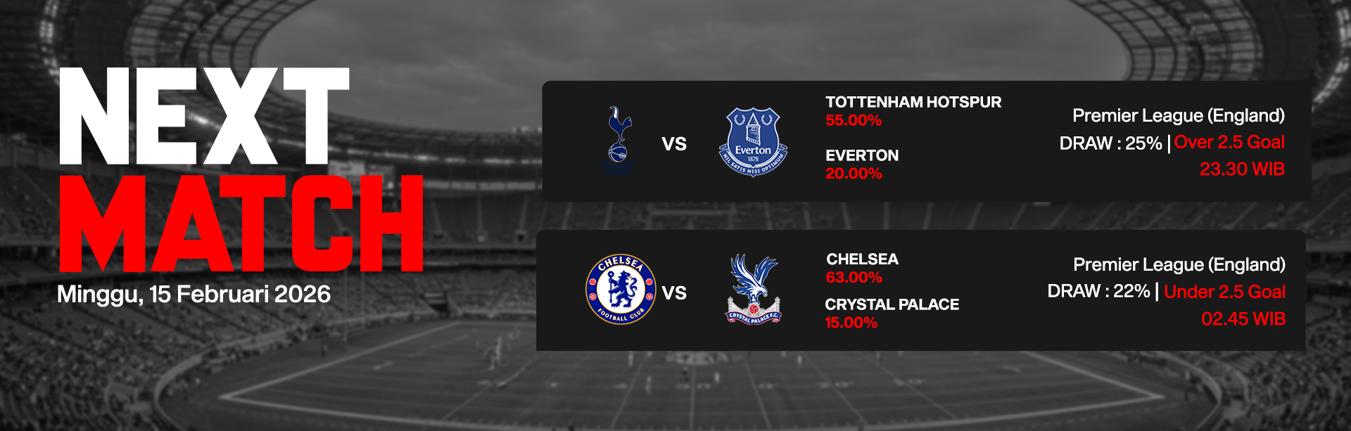 JADWAL BOLA 15 FEBRUARI 2026