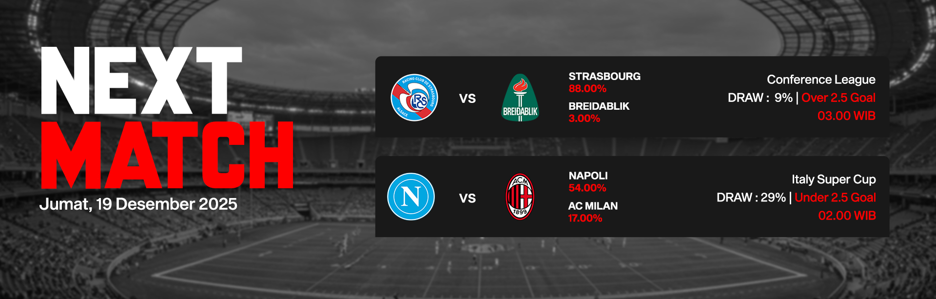 JADWAL BOLA 19 DESEMBER 2025