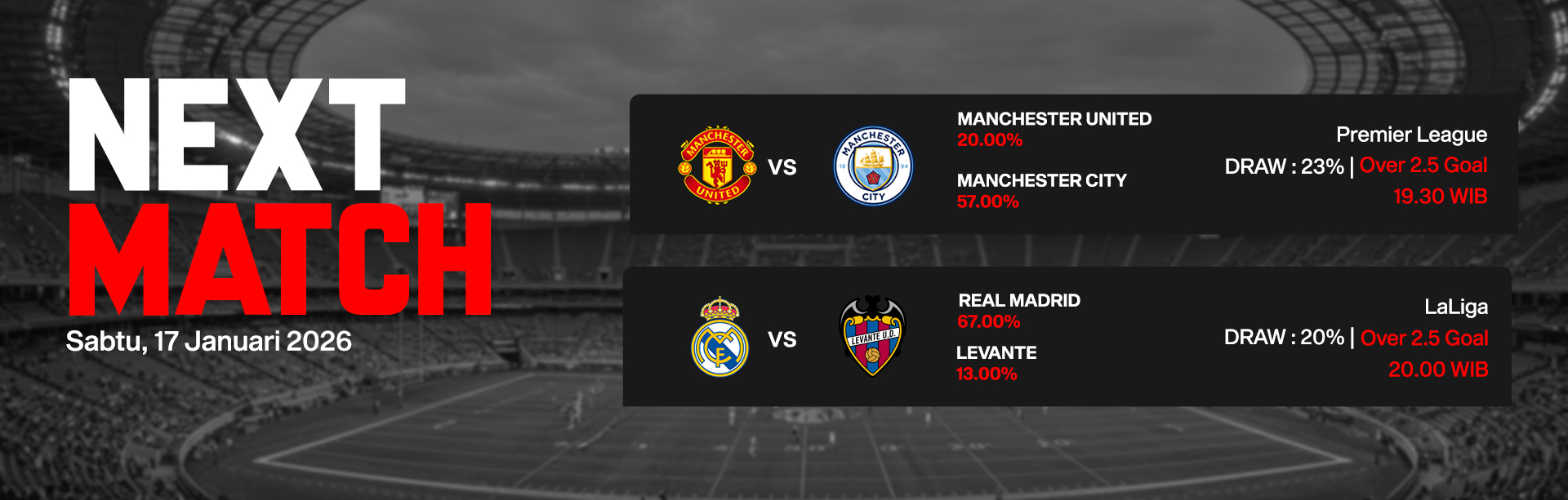 JADWAL BOLA 17 JANUARI 2026