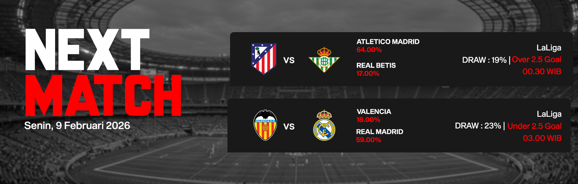 JADWAL BOLA 09 FEBRUARI 2026