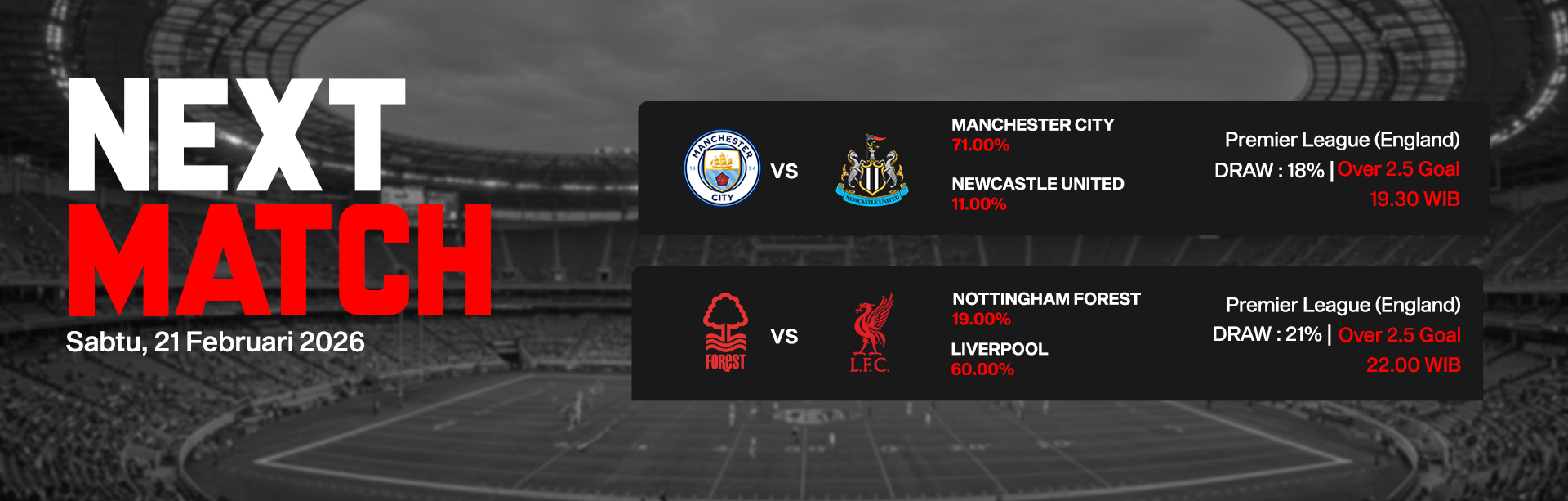 JADWAL BOLA 21 FEBRUARI 2026