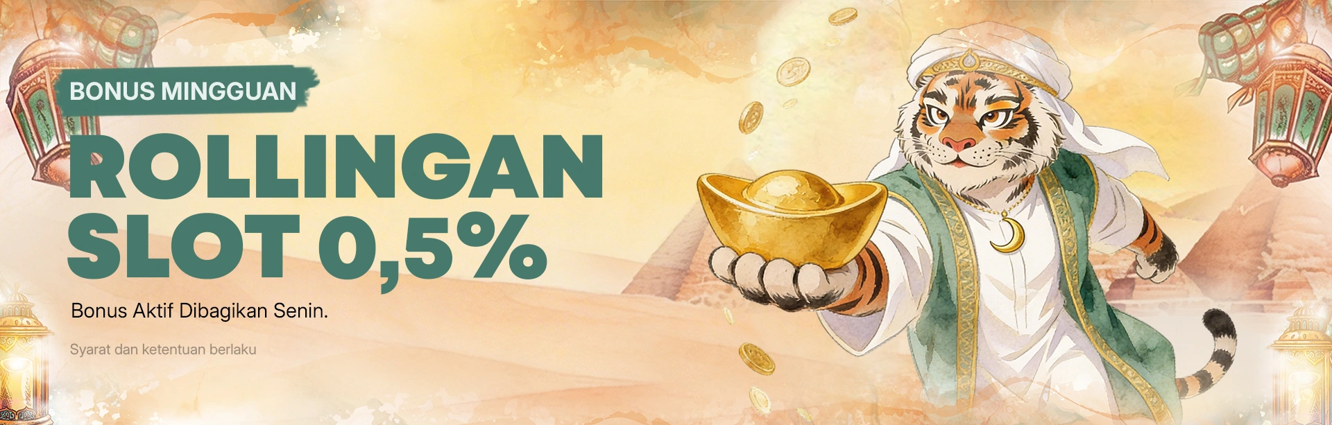 ROLLINGAN SLOT HARIAN & MINGGUAN 0.5%