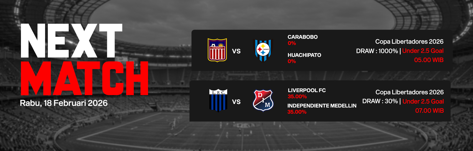 JADWAL BOLA 18 FEBRUARI 2026