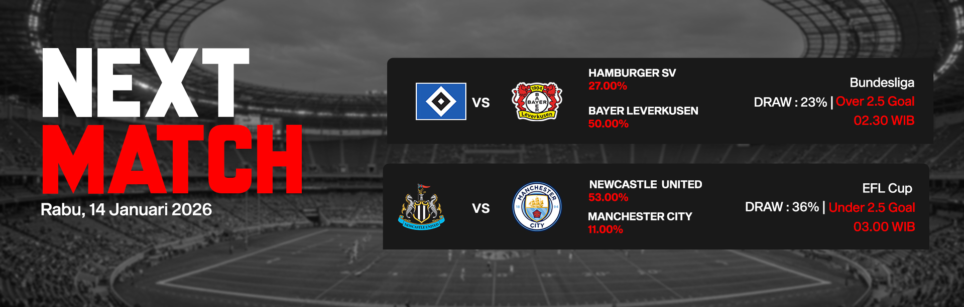 JADWAL BOLA 14 JANUARI 2026