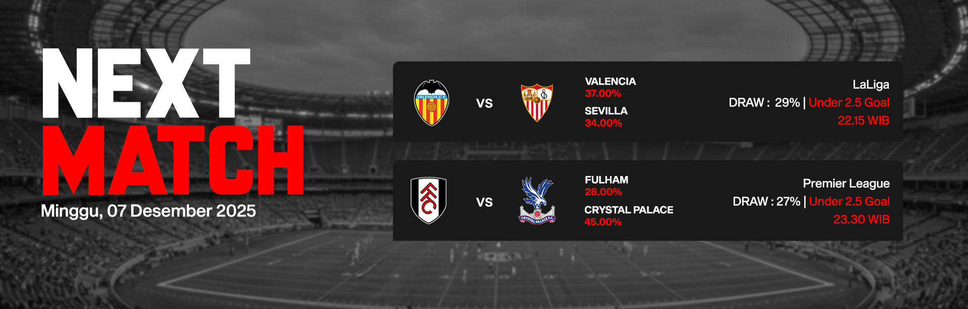 JADWAL BOLA 07 DESEMBER 2025