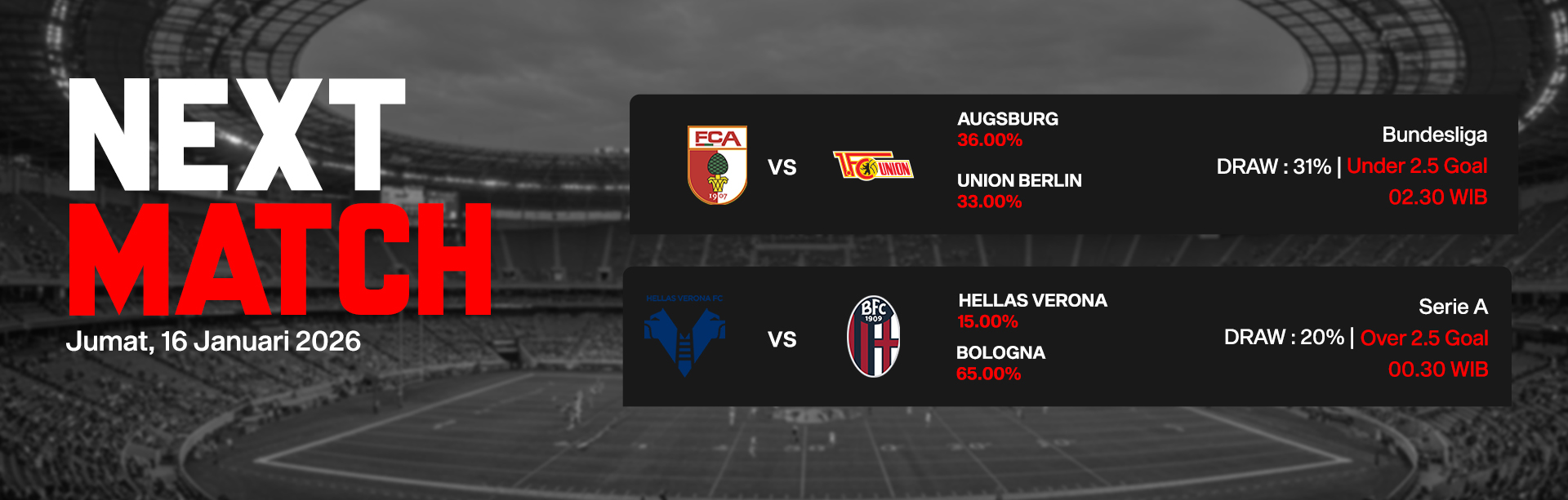 JADWAL BOLA 16 JANUARI 2026