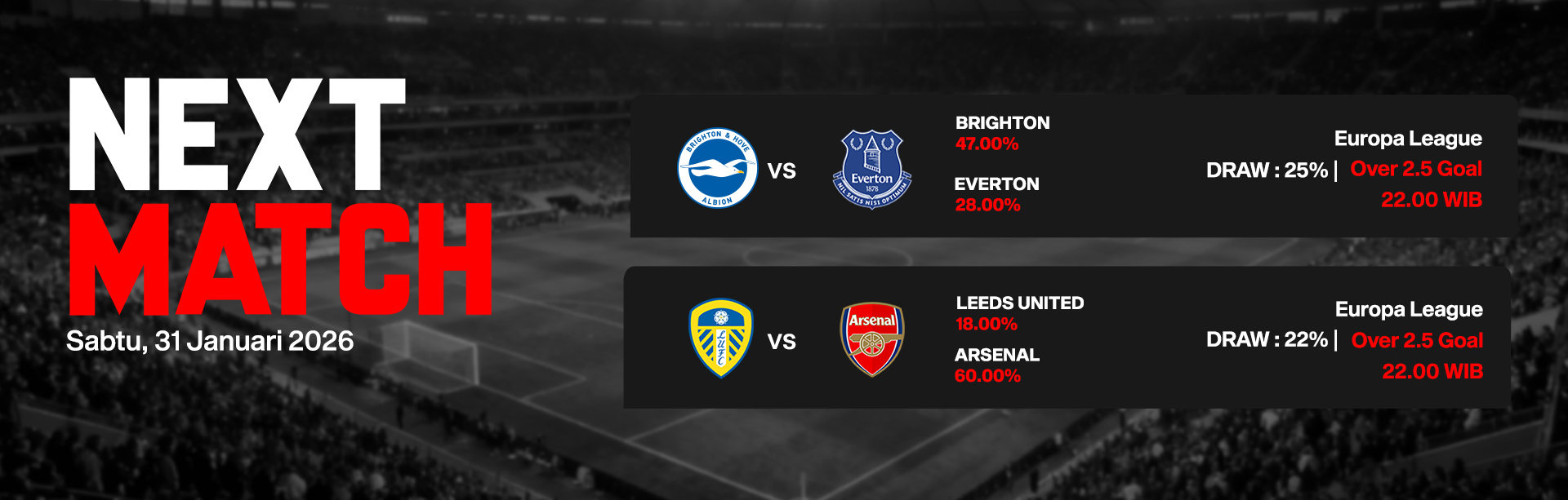 JADWAL BOLA 31 JANUARI 2026