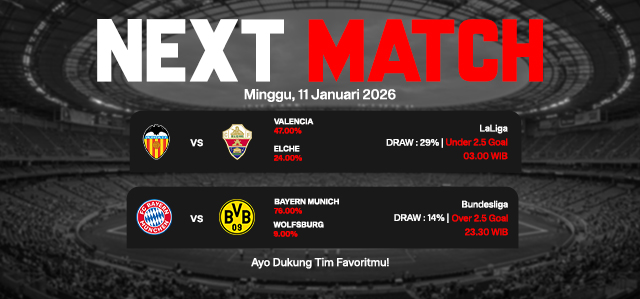 JADWAL BOLA 11 JANUARI 2026