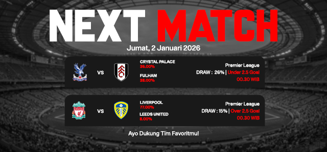 JADWAL BOLA 02 JANUARI 2026
