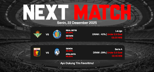 JADWAL BOLA 22 DESEMBER 2025
