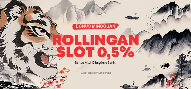 ROLLINGAN SLOT HARIAN & MINGGUAN 0.5%