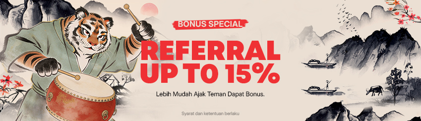BONUS EXTRA CUAN REFERRAL UP TO 15%
