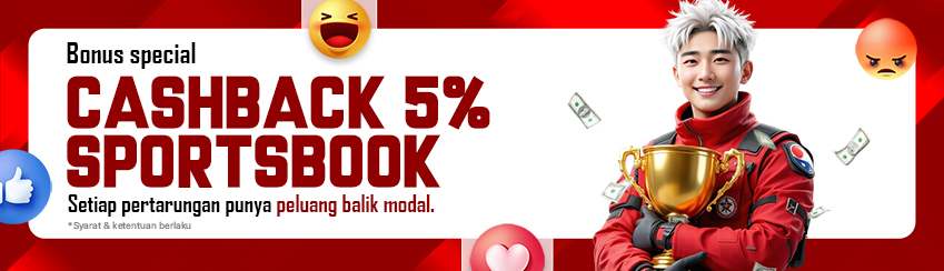 CASHBACK SPORT MINGGUAN 5%