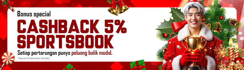 CASHBACK SPORT MINGGUAN 5%