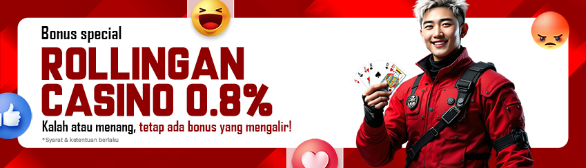 ROLLINGAN CASINO MINGGUAN 0,8%