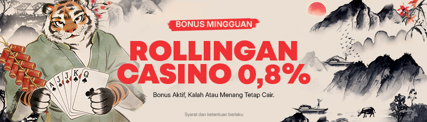 ROLLINGAN CASINO MINGGUAN 0,8%