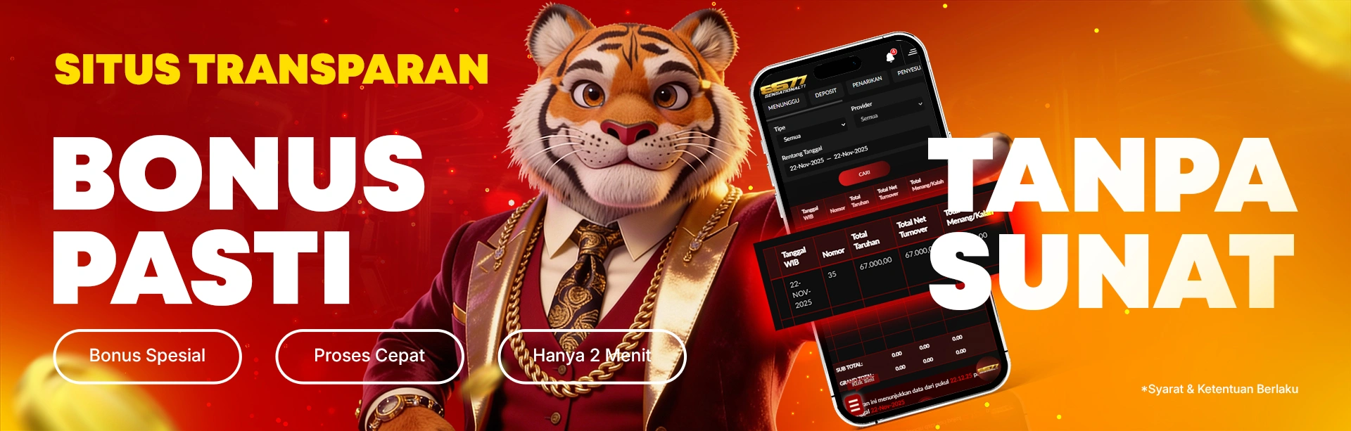 BONUS PASTI TANPA SUNAT