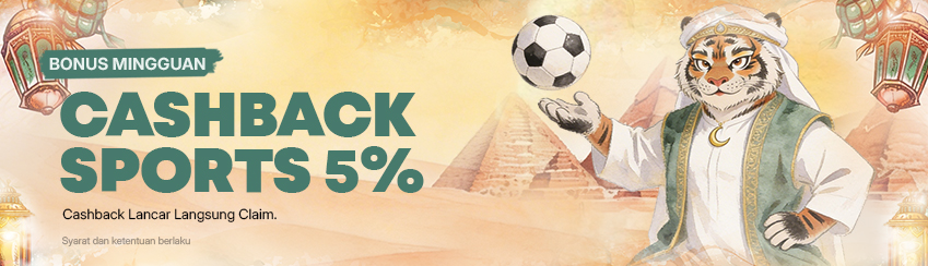 CASHBACK SPORT MINGGUAN 5%