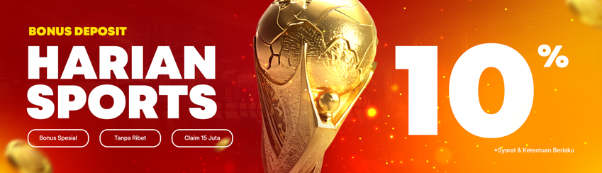 BONUS HARIAN SPORTSBOOK 10% SETIAP HARI